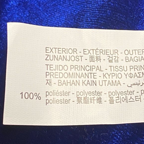 NWT. Zara Bluish Velvet Bucket Bag. - Picture 11 of 12